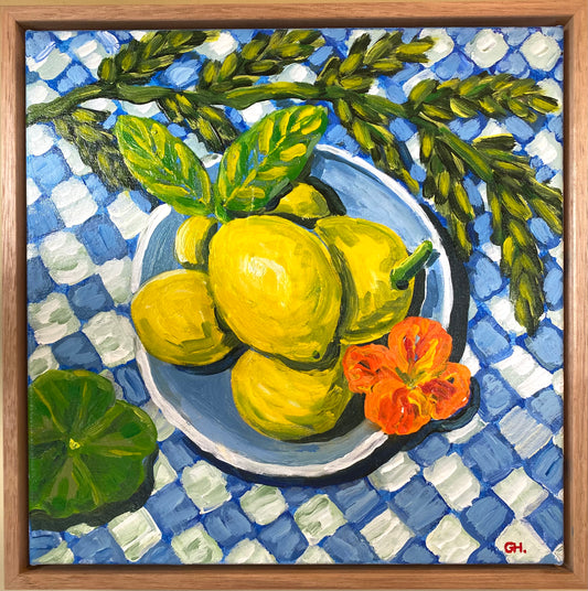 Gillian Haig - Lemons on Chequered Cloth