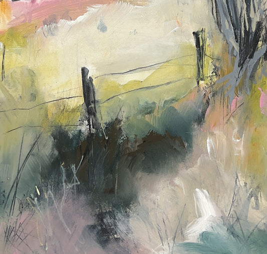 Ann Gordon - Winter Poplars Fence Line