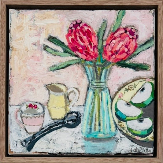 Kate Vella - Proteas with Apples and Tea