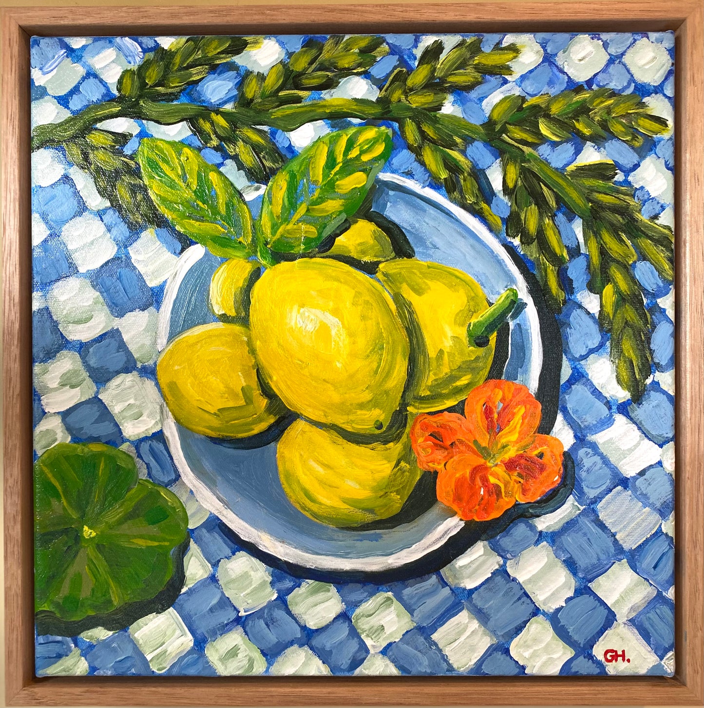 Gillian Haig - Lemons on Chequered Cloth