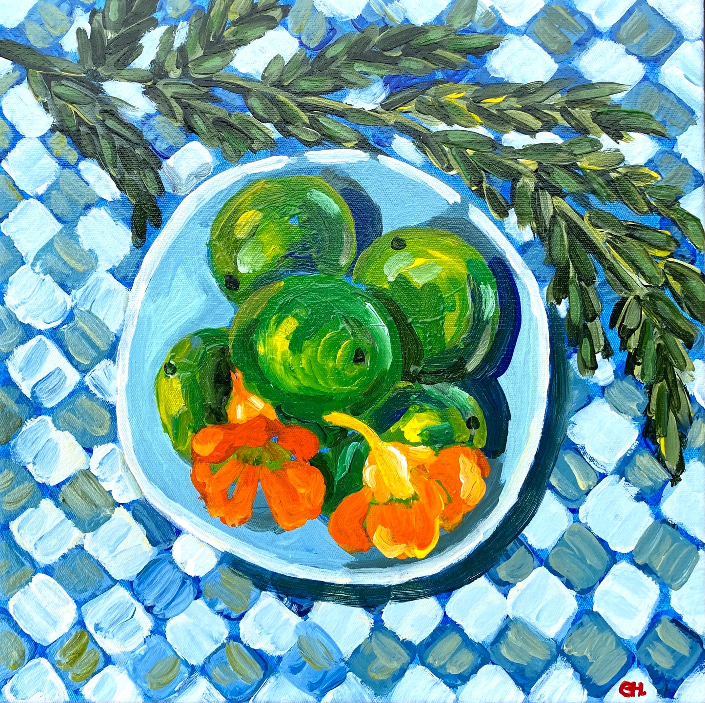 Gillian Haig - Limes On Chequered Cloth