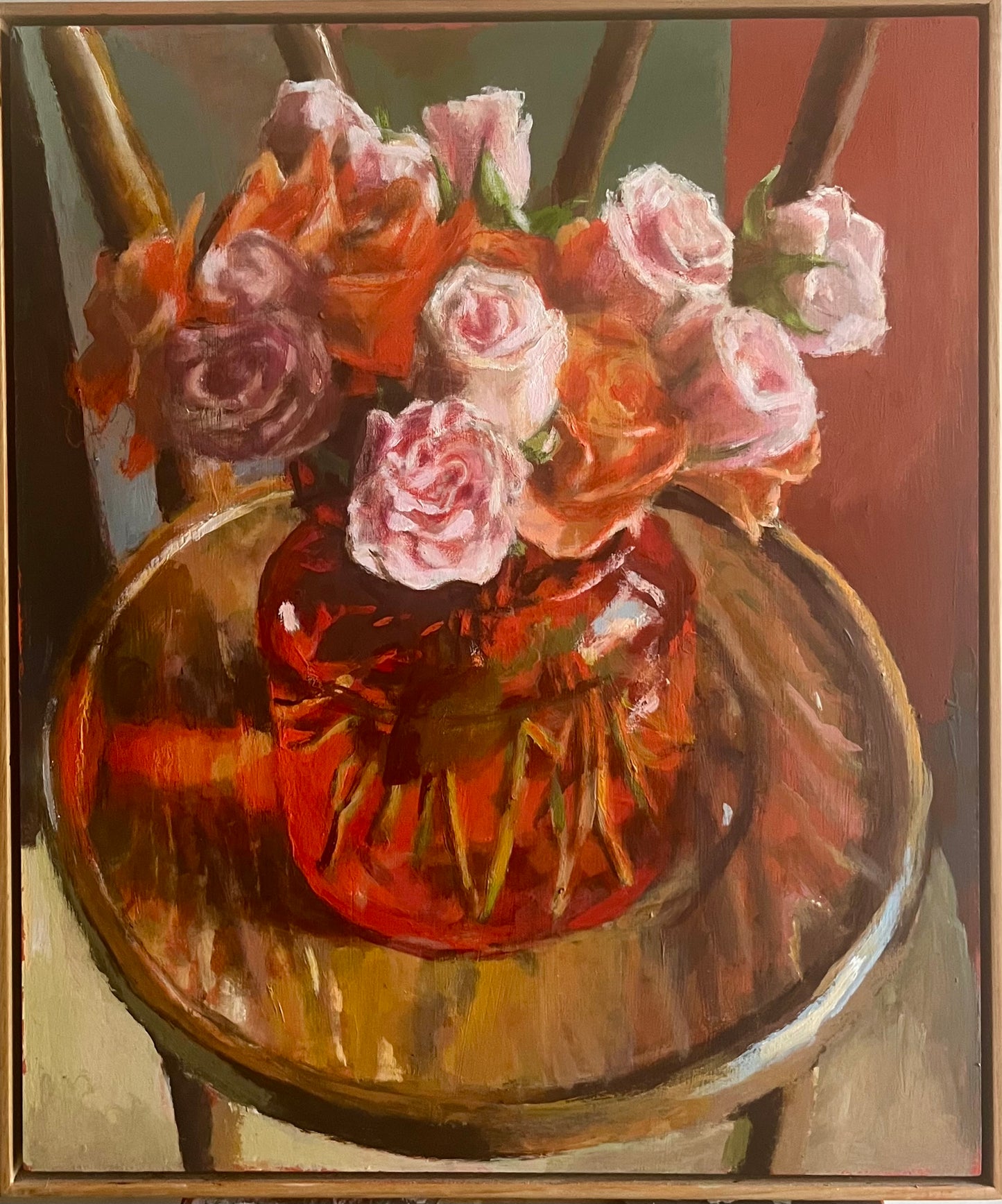 Samantha Tidbeck - Roses in Red Vase