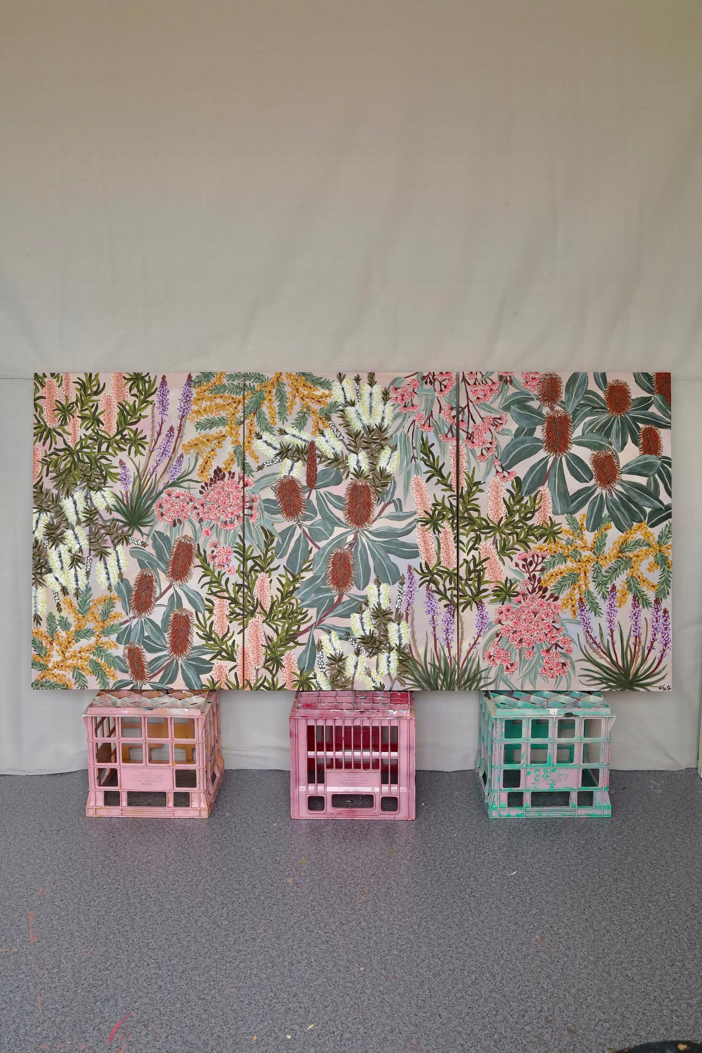 Amy Gibbs - Let's Take A Walk (triptych)