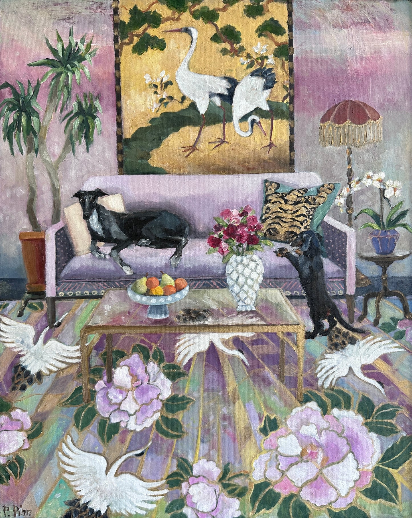 Petra Pinn - Lounging with cranes