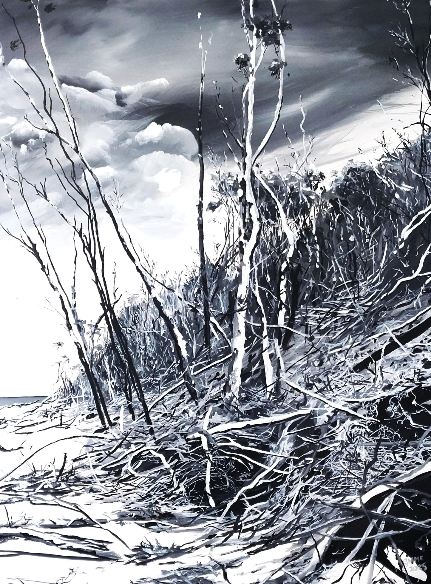 Gabi Mika-McNaughton - Red Beach in Black and White