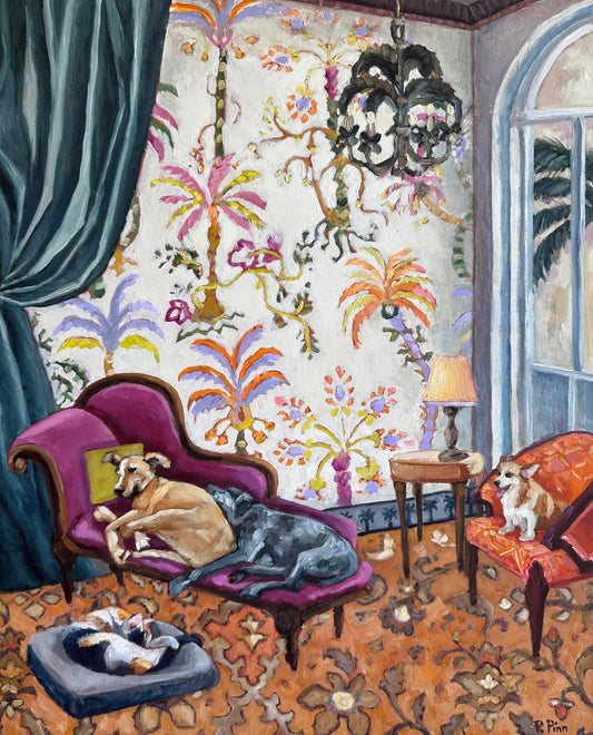 Petra Pinn - Palm Room with Pooches