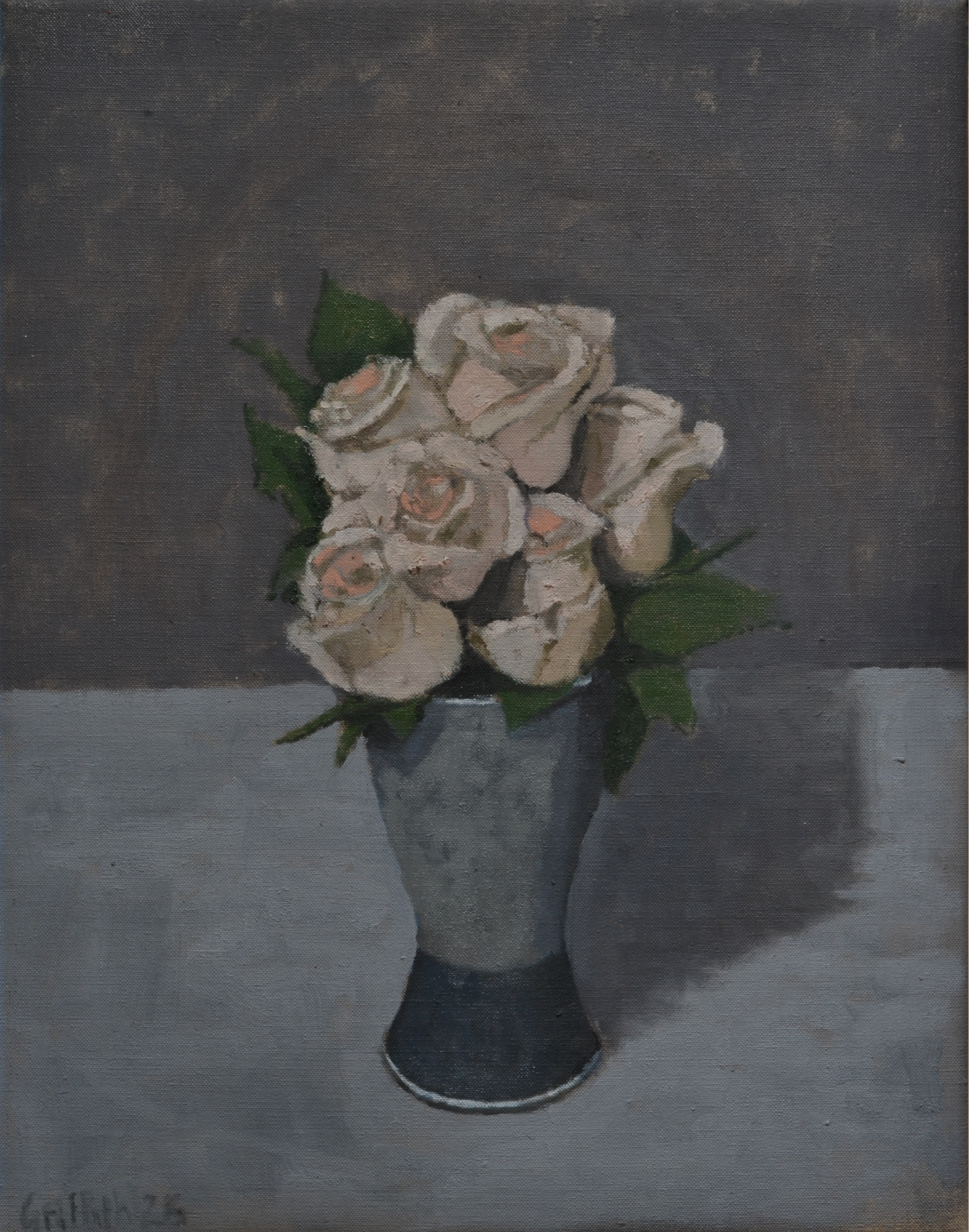 David Griffith - Still Life, Flowers, Greens and Greys