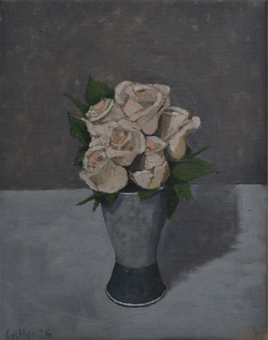 David Griffith - Still Life, Flowers, Greens and Greys