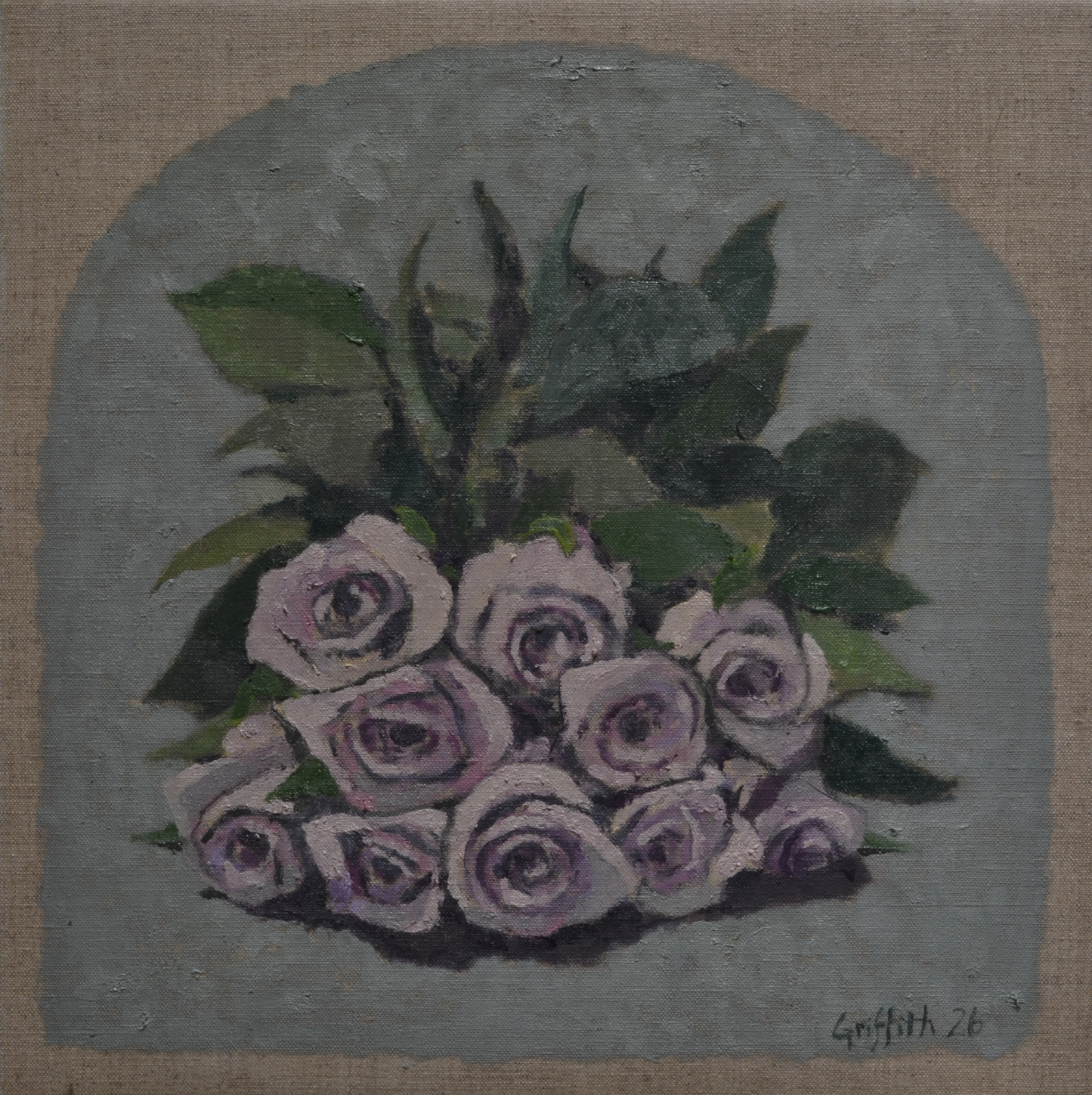 David Griffith - Still Life, Flowers on their side