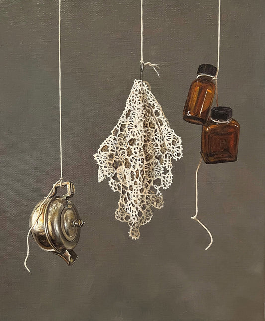 Trudi Harley - Teapot Doily and Bottles