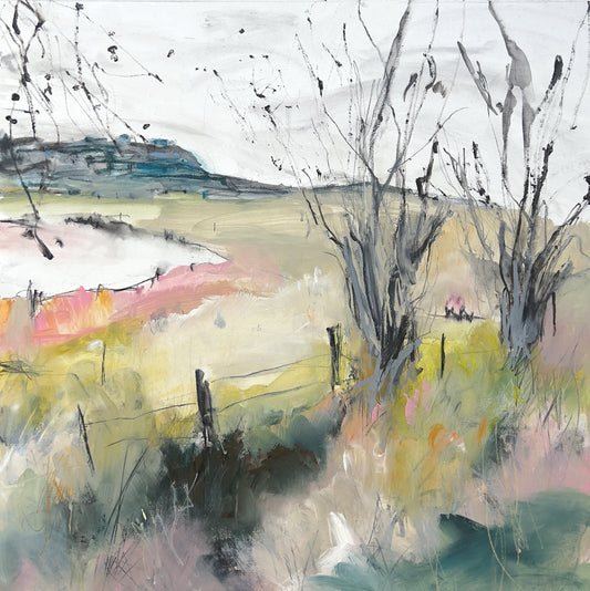 Ann Gordon - Winter Poplars Fence Line