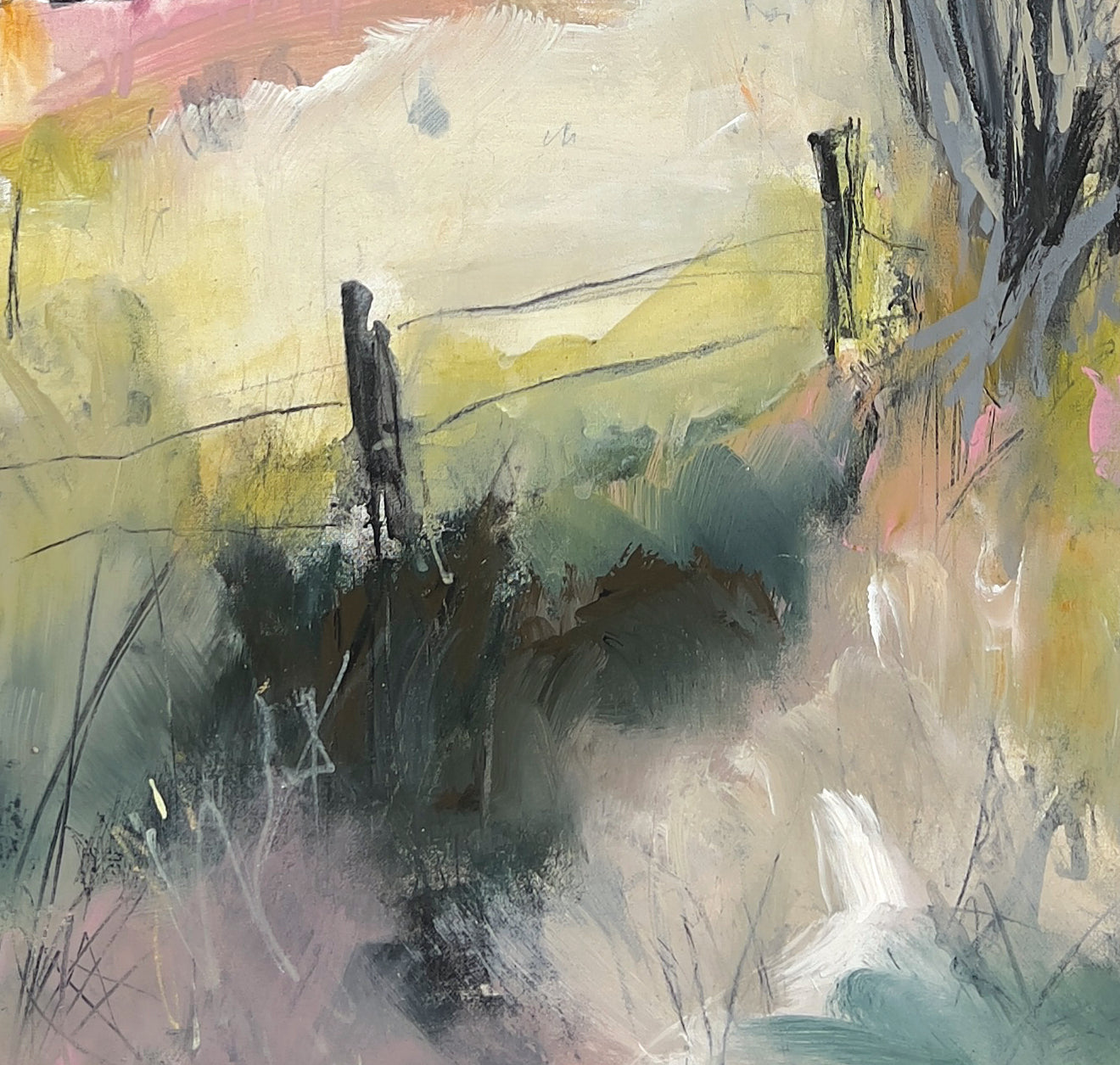 Ann Gordon - Winter Poplars Fence Line