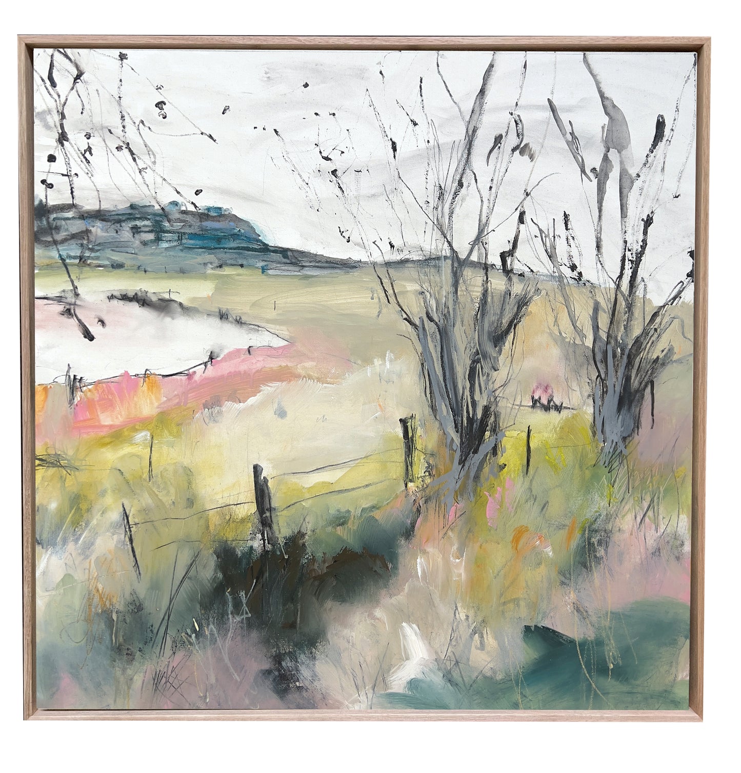 Ann Gordon - Winter Poplars Fence Line