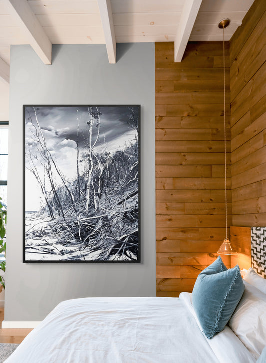 Gabi Mika-McNaughton - Red Beach in Black and White